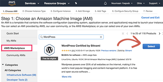 install WordPress on Amazon Web Services